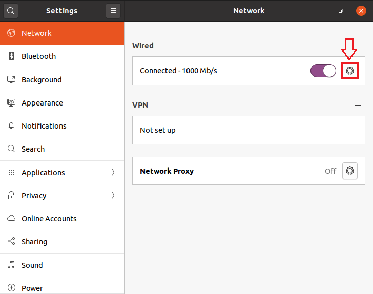 Access IP address in Ubuntu