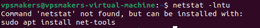 Command 'netstat' not found