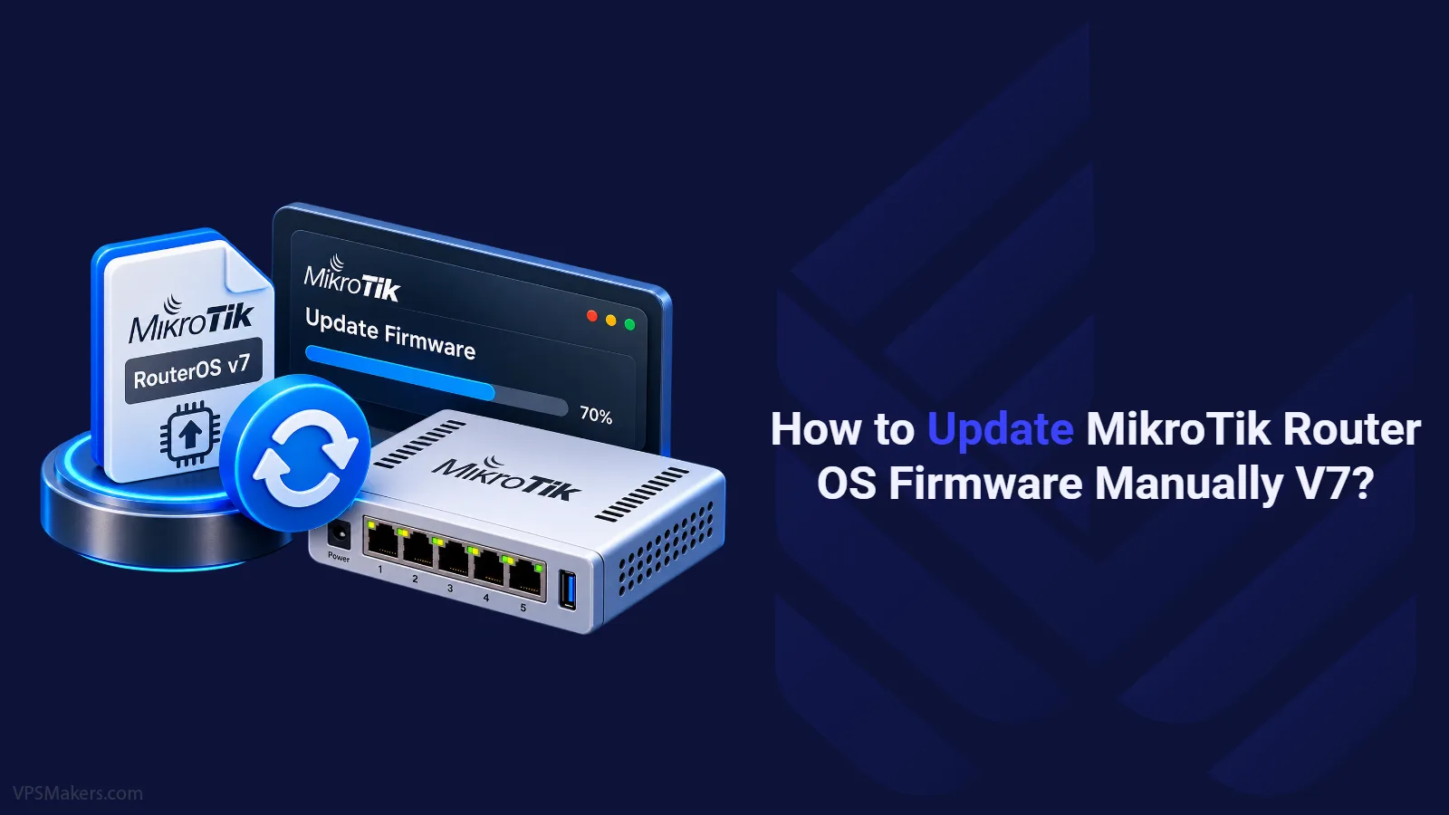 update MikroTik router OS firmware manually V7