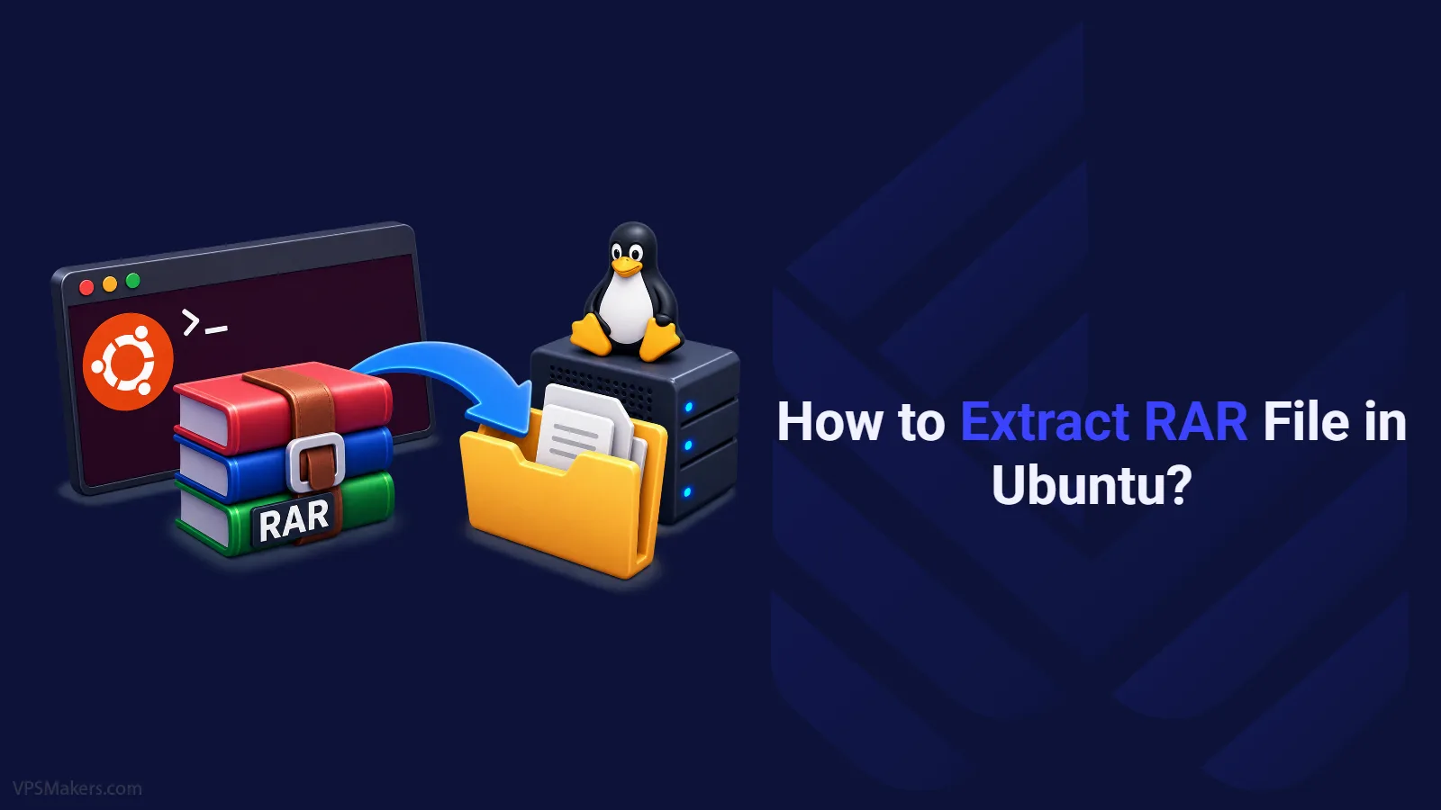 extract RAR file in Ubuntu