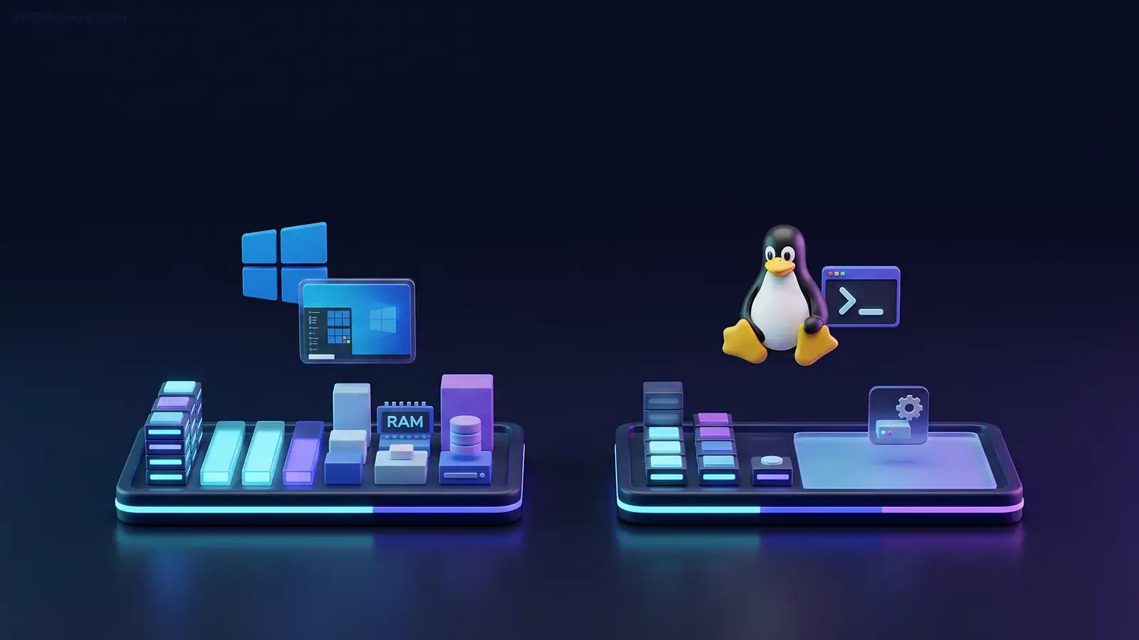 Windows and Linux Resource Usage and Performance