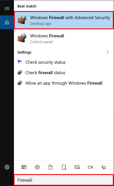 Accessing Firewall Settings