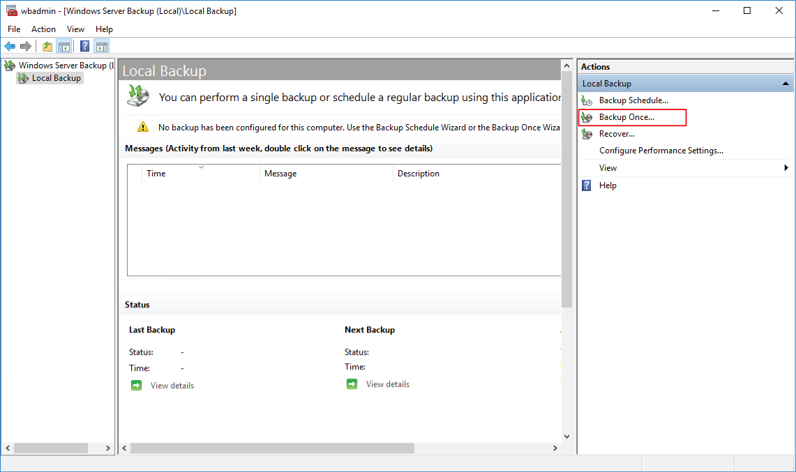 backup from Windows VPS (Backup Once)