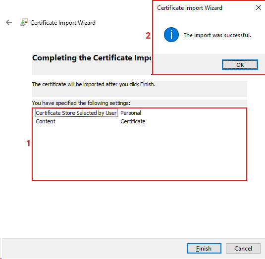 Completion Certificate Import