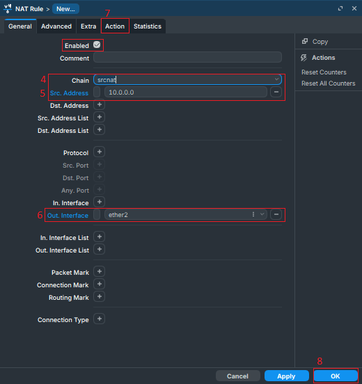 Create Nat Rule In MikroTik for OpenVPN