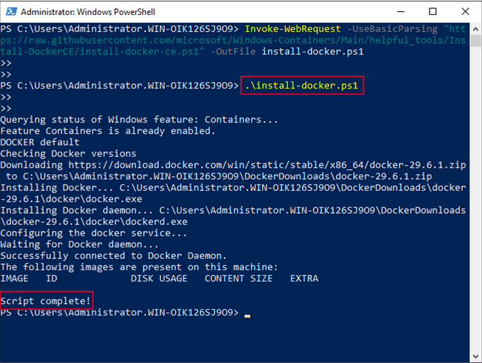 Install Docker Engine (Moby) on Windows Server