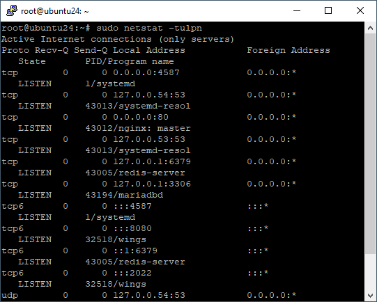 List All Listening Ports with Net-tools