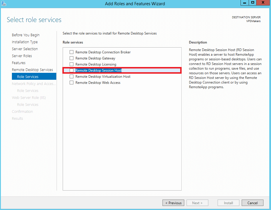 Remote Desktop Gateway, Remote Desktop Session Host