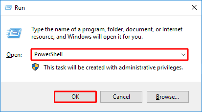 Run Powershell of Windows
