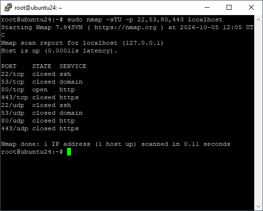 Scan TCP and UDP Ports with Nmap