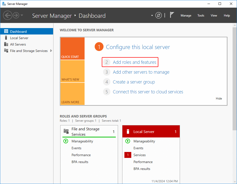 backup from Windows VPS (Server Manager)