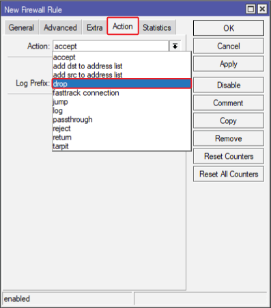 Switch to Action tab
