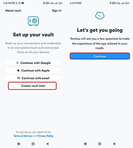 backup copy of your connections and credit card