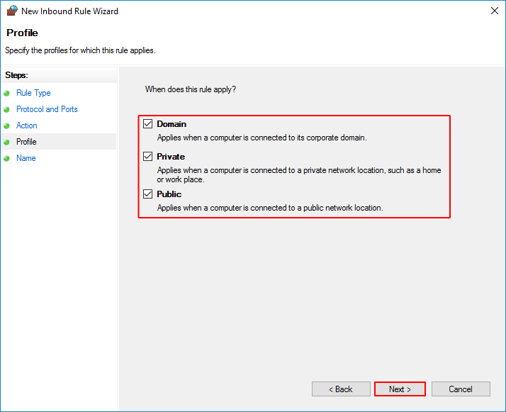 Configure the Profile Setting