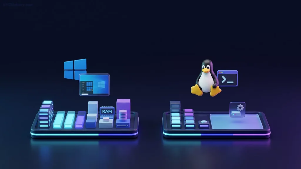 Windows and Linux VPS resouces differences