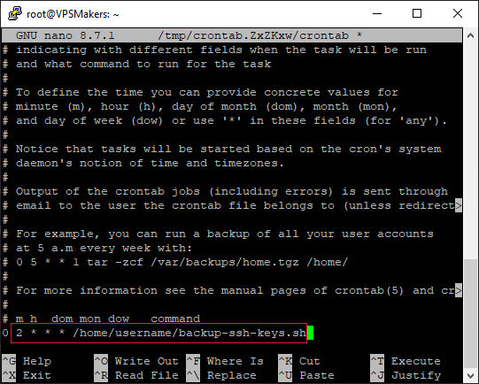add automatic backup cronjob in ubuntu
