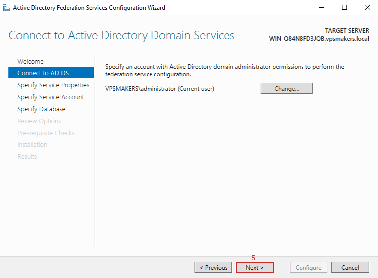 adfs post configuration adds connection