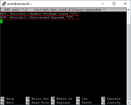 apt disable automatic updates