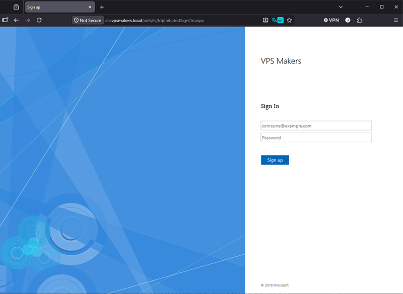 adfs test with browser