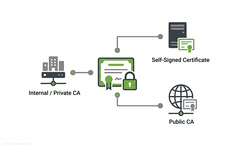 diffrences between public and private CA
