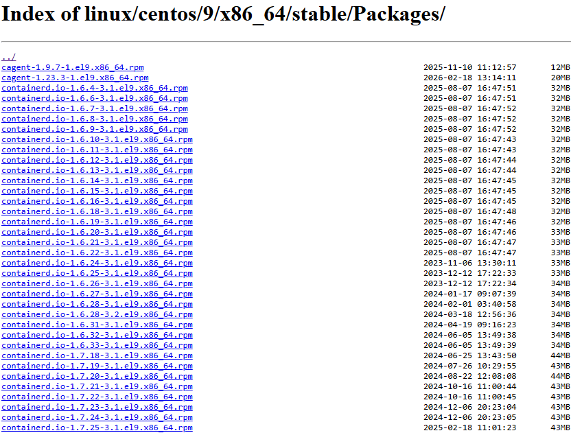 docker archive page