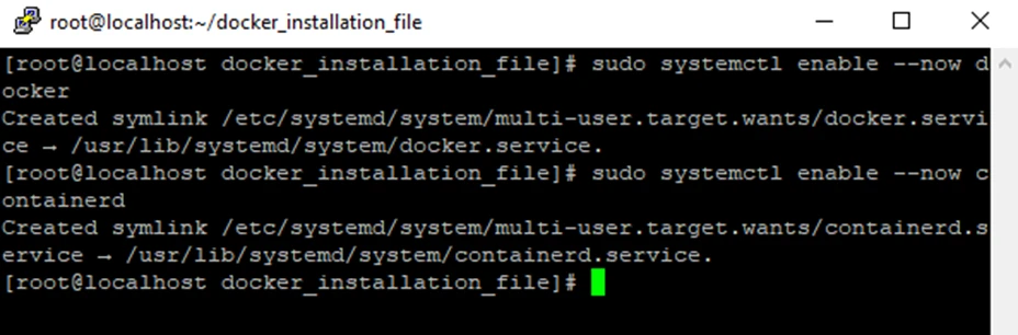 enable docker service