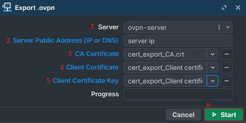 Export OpenVPN Config File in MikroTik