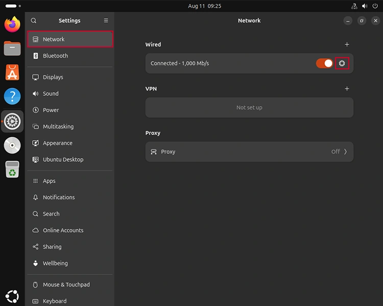 GUI network managment setting in Ubuntu desktop