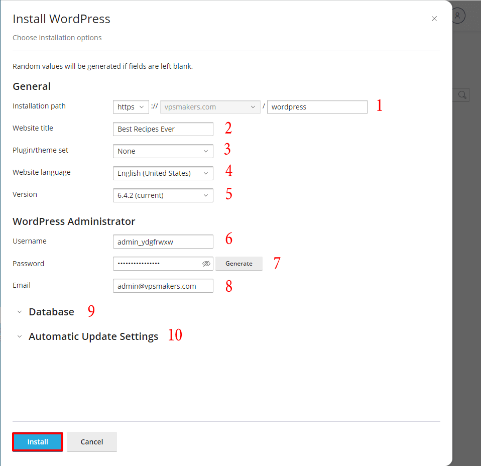 installation options