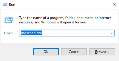 open windows memory diagnostic tool