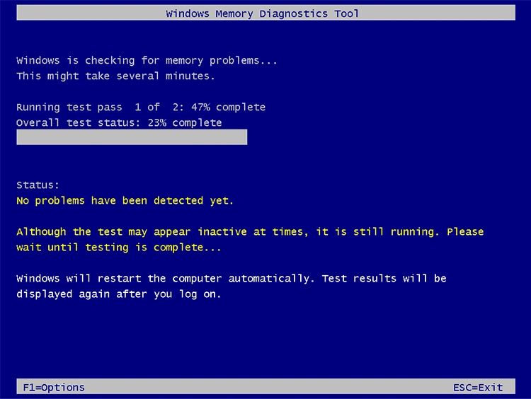 dignosing ram in windows