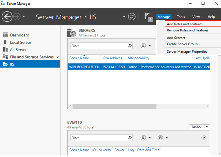 server manager add roles