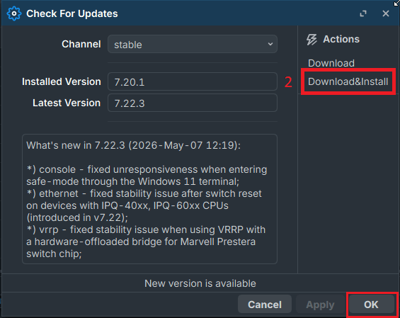 click on download and install button