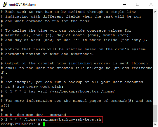 verify backup script cron is added