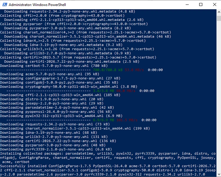 verify certbot installation